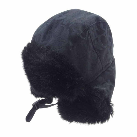 Supreme シュプリーム 17AW Fuck Jacquard Trooper Cap ファック ジャガード トルーパー ボンバーハット ロゴ フライトキャップ ブラック系 one size fits all【中古】