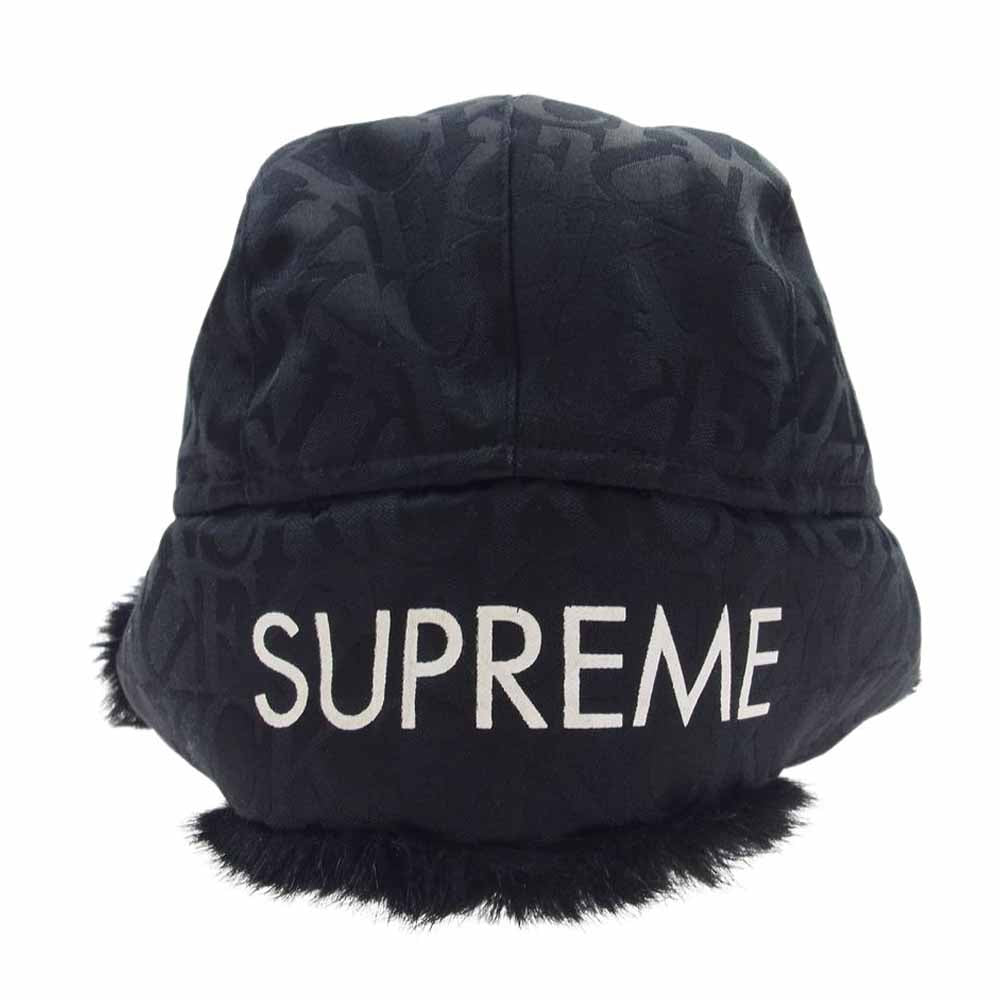 Supreme シュプリーム 17AW Fuck Jacquard Trooper Cap ファック ジャガード トルーパー ボンバーハット ロゴ フライトキャップ ブラック系 one size fits all【中古】
