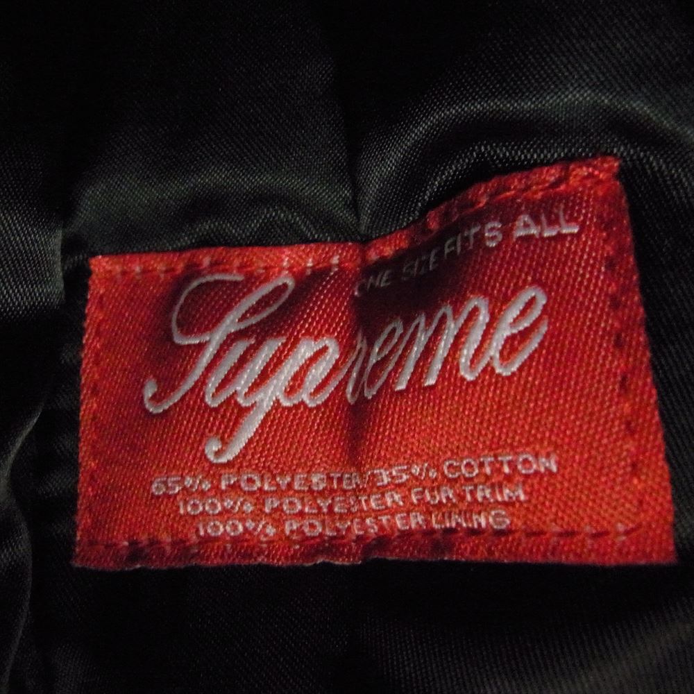 Supreme シュプリーム 17AW Fuck Jacquard Trooper Cap ファック ジャガード トルーパー ボンバーハット ロゴ フライトキャップ ブラック系 one size fits all【中古】