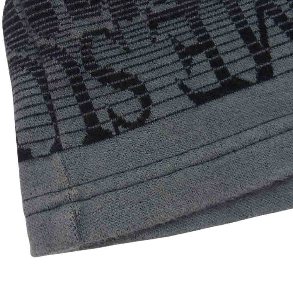 Supreme シュプリーム 19SS Text Stripe Jacquard Top テキスト ストライプ ジャガード 半袖 ロゴ Tシャツ ブラック系 ダークグレー系 L【中古】