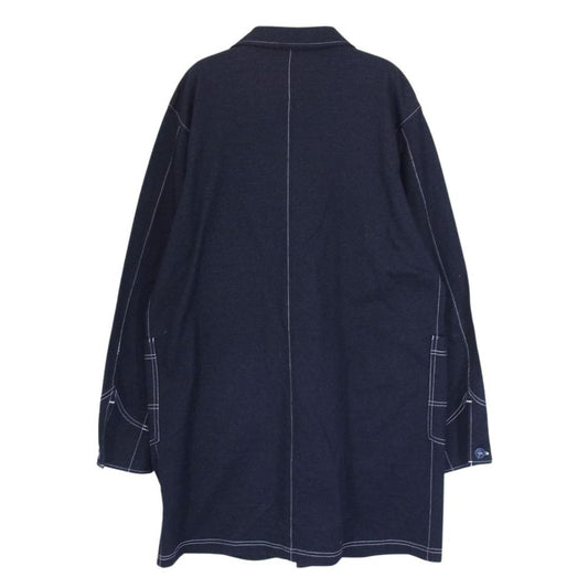 HYSTERIC GLAMOUR ヒステリックグラマー 0253CJ03 スウェットデニム ショップコート 長袖シャツ ジャケット インディゴブルー系 M【中古】