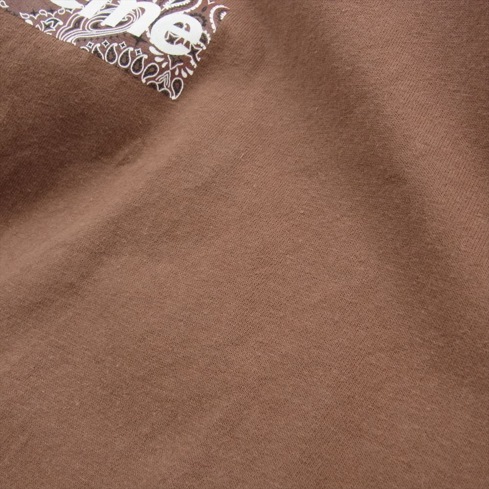 Supreme シュプリーム 19AW Bandana Box Logo Tee バンダナ ボックスロゴ 半袖 Tシャツ ブラウン系 M【中古】
