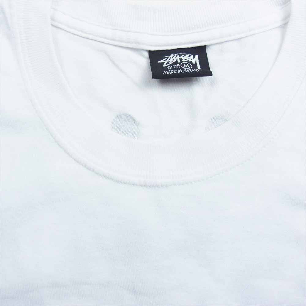 STUSSY ステューシー ロゴ プリント 半袖 Tシャツ  ホワイト系 M【中古】