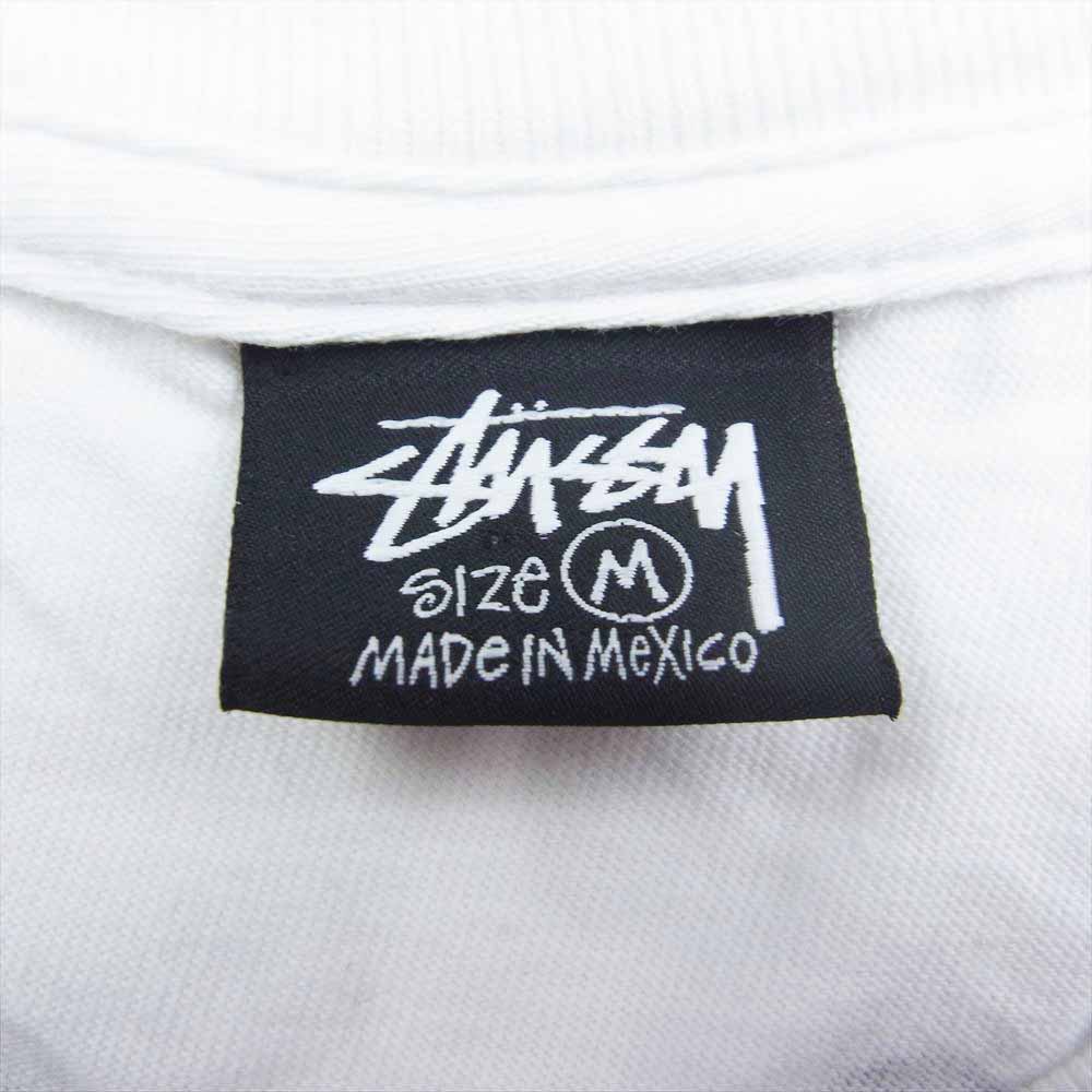 STUSSY ステューシー ロゴ プリント 半袖 Tシャツ  ホワイト系 M【中古】