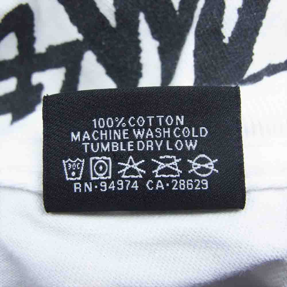 STUSSY ステューシー ロゴ プリント 半袖 Tシャツ  ホワイト系 M【中古】