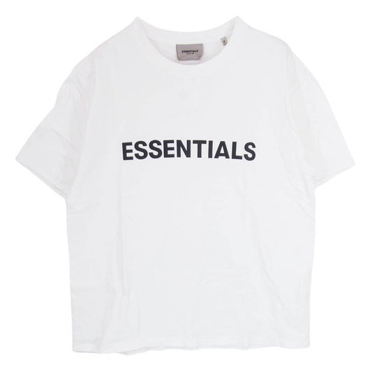 FEAR OF GOD フィアオブゴッド ESSENTIALS エッセンシャルズ ラバーロゴ ラバーパッチ 半袖 Tシャツ ホワイト系 M【中古】