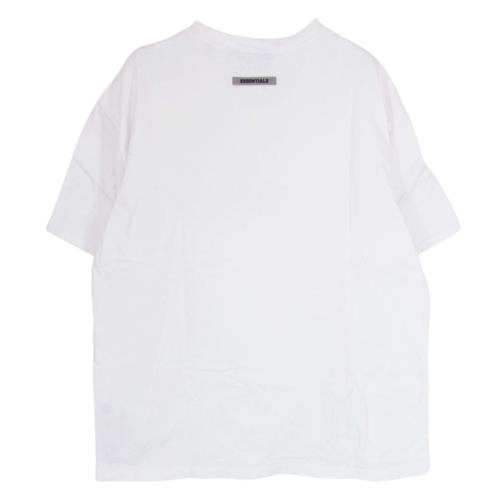 FEAR OF GOD フィアオブゴッド ESSENTIALS エッセンシャルズ ラバーロゴ ラバーパッチ 半袖 Tシャツ ホワイト系 M【中古】