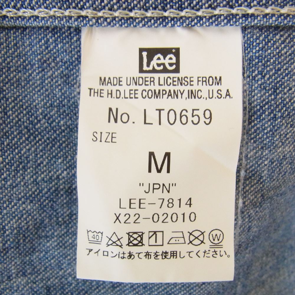 Lee リー LT0659 DUNGAREES ダンガリー デニム カバーオール ロコ ジャケット インディゴブルー系 M【中古】