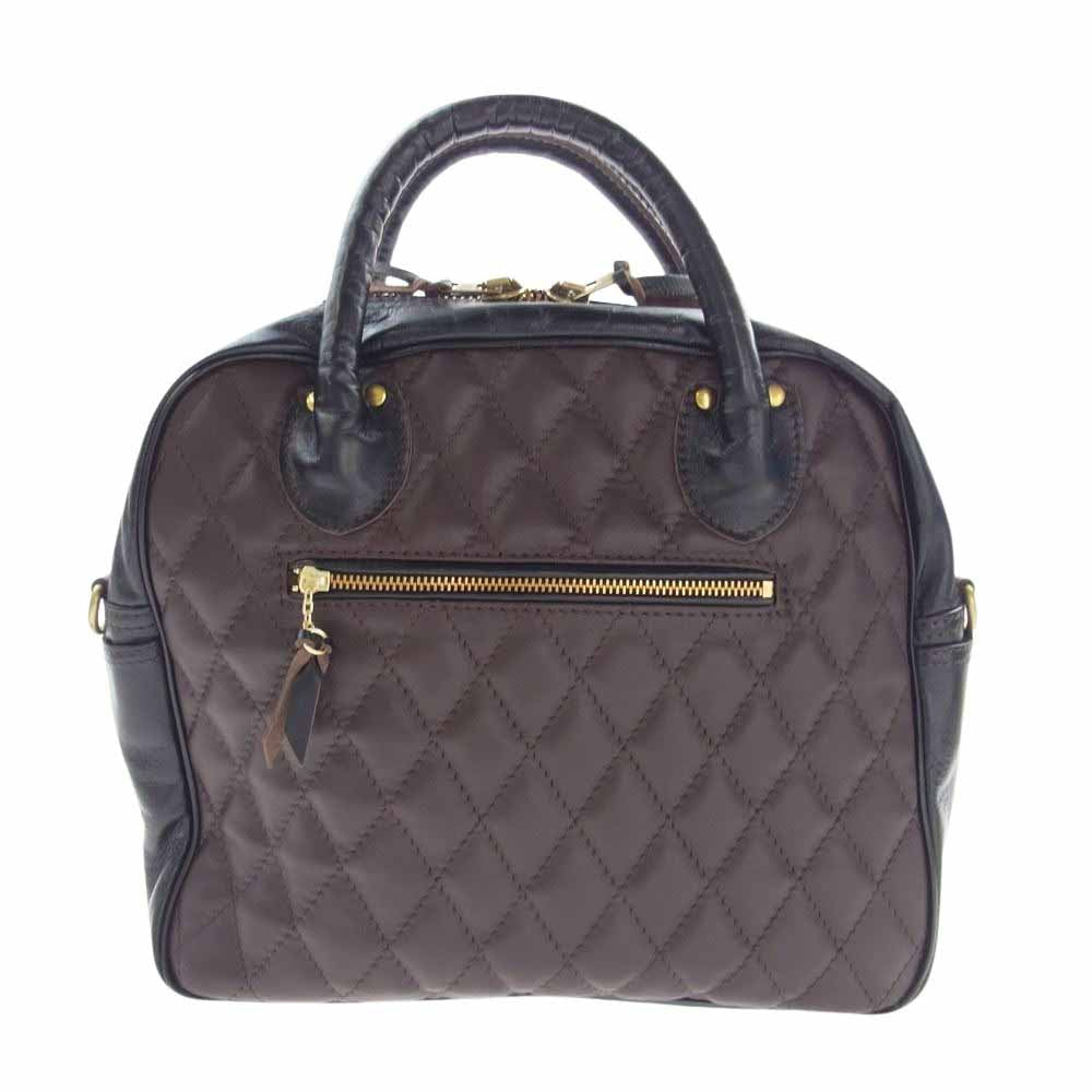ウエストライド PADDED BRIEF BAG パデッド ブリーフ レザー キルティング バッグ ダークブラウン系【新古品】【未使用】【中古】