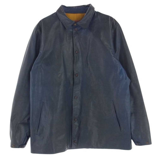 天神ワークス C`MAN COACHING JACKET カウレザー コーチ ジャケット エメラルドグリーン系 40【中古】