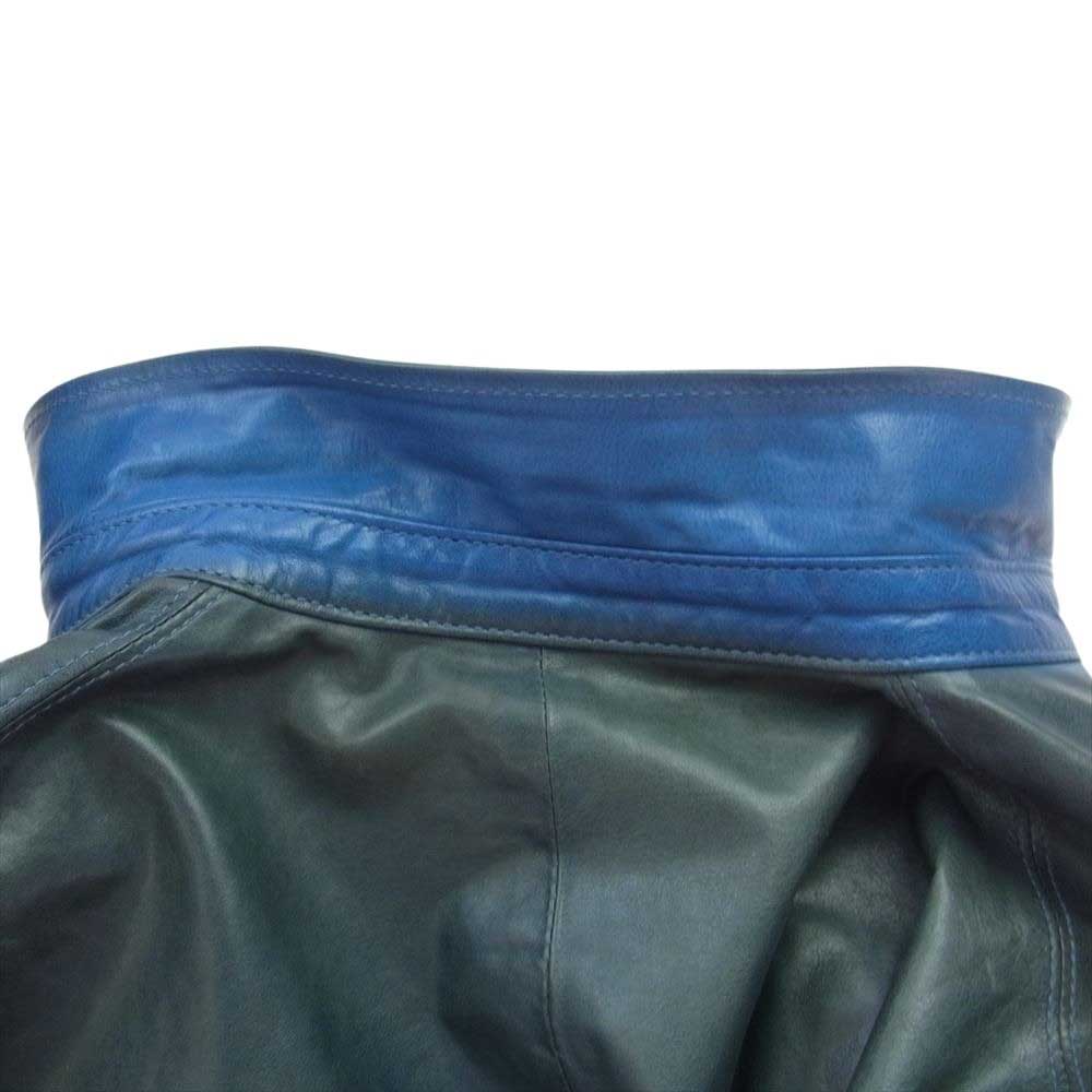天神ワークス C`MAN COACHING JACKET カウレザー コーチ ジャケット エメラルドグリーン系 40【中古】