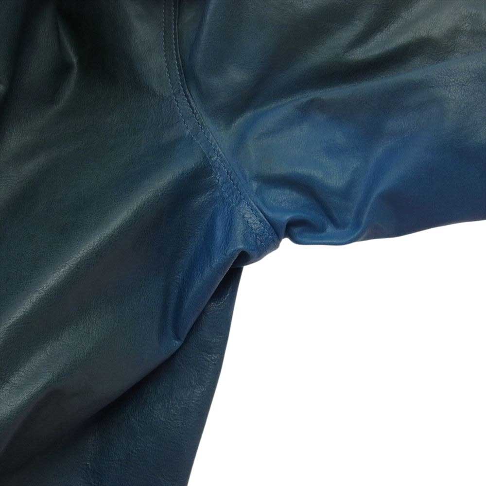 天神ワークス C`MAN COACHING JACKET カウレザー コーチ ジャケット エメラルドグリーン系 40【中古】