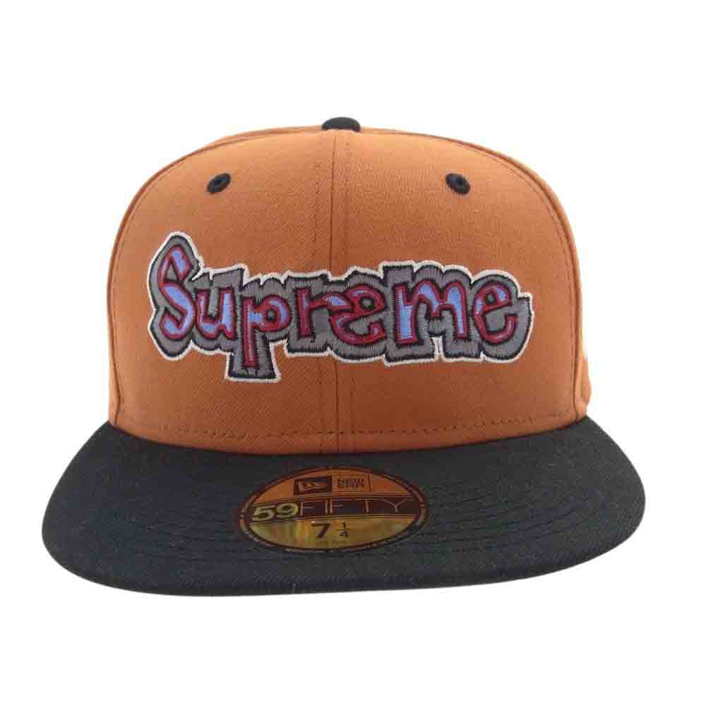 Supreme シュプリーム 21SS GONZ LOGO New Era ゴンズ ロゴ ニューエラ キャップ  オレンジ系 57.7cm【中古】