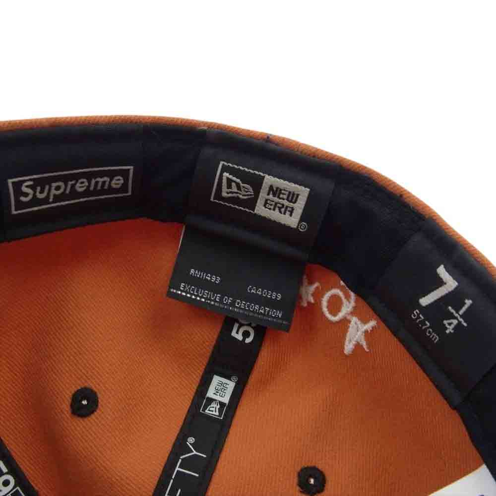 Supreme シュプリーム 21SS GONZ LOGO New Era ゴンズ ロゴ ニューエラ キャップ  オレンジ系 57.7cm【中古】
