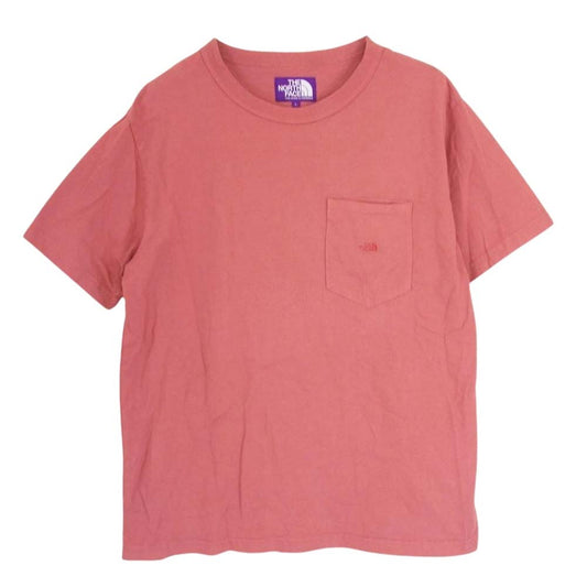 THE NORTH FACE ノースフェイス NT3103N PURPLE LABEL パープルレーベル 7oz H/S Pocket Tee 7オンス ヘビー ポケット クルーネック 半袖 Tシャツ レッド系 L【中古】