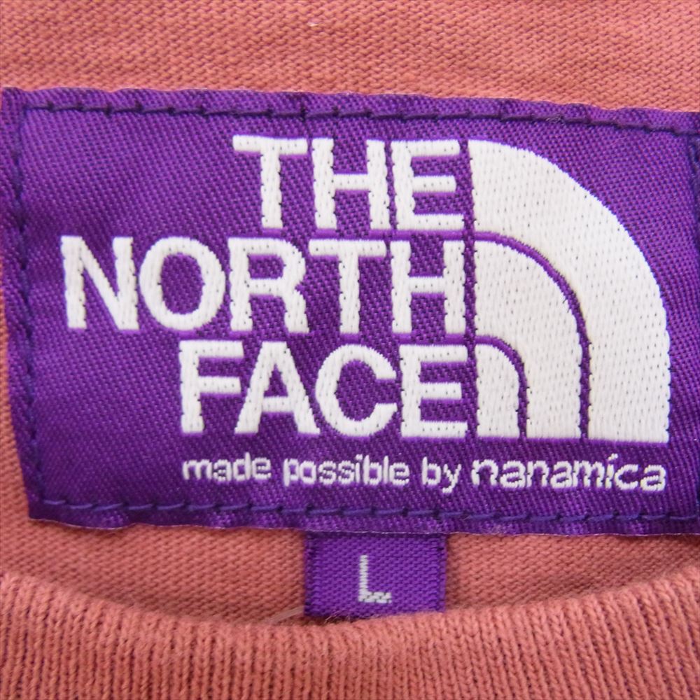 THE NORTH FACE ノースフェイス NT3103N PURPLE LABEL パープルレーベル 7oz H/S Pocket Tee 7オンス ヘビー ポケット クルーネック 半袖 Tシャツ レッド系 L【中古】