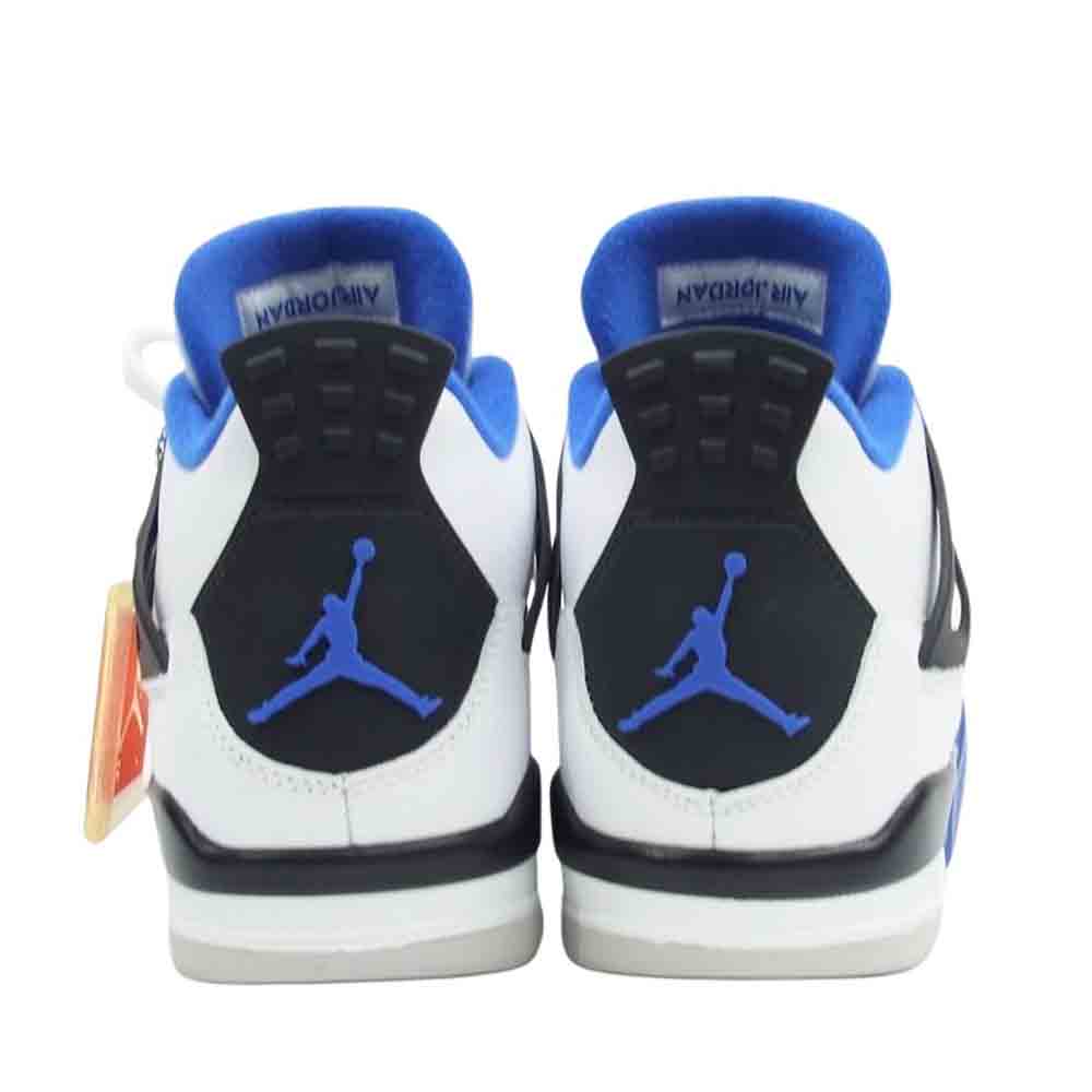 NIKE AIR JORDAN ナイキ ジョーダン 308497-117 4 RETRO MOTORSPORTS 2017 レトロ モータースポーツ ハイカット スニーカー ホワイト系 ブルー系 26.5cm【極上美品】【中古】