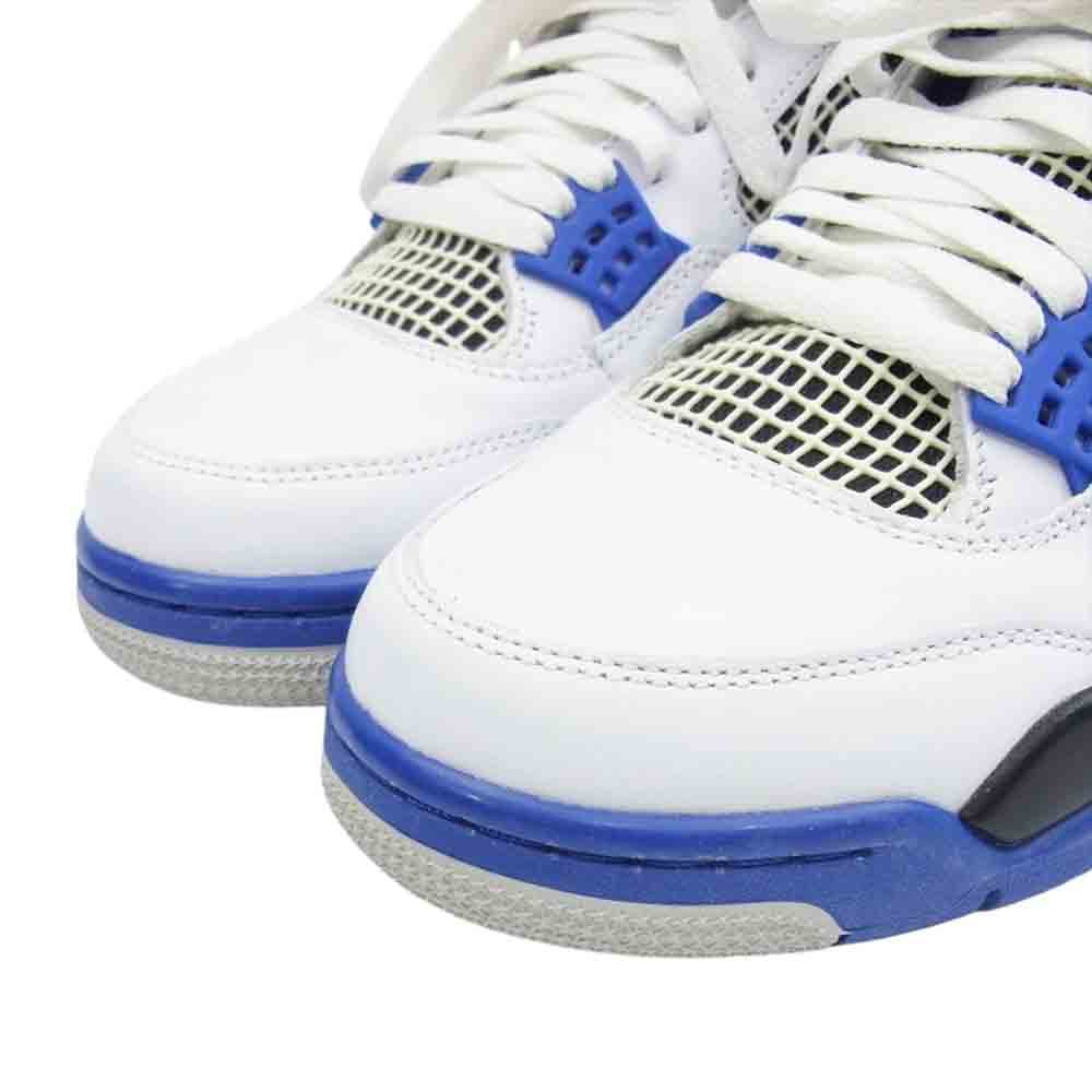 NIKE AIR JORDAN ナイキ ジョーダン 308497-117 4 RETRO MOTORSPORTS 2017 レトロ モータースポーツ ハイカット スニーカー ホワイト系 ブルー系 26.5cm【極上美品】【中古】