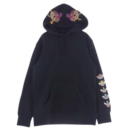 adidas アディダス DV2031 田名網敬一 tanaami Hero Hoodie フーディ スウェット パーカー 刺繍 ブラック系 L【極上美品】【中古】