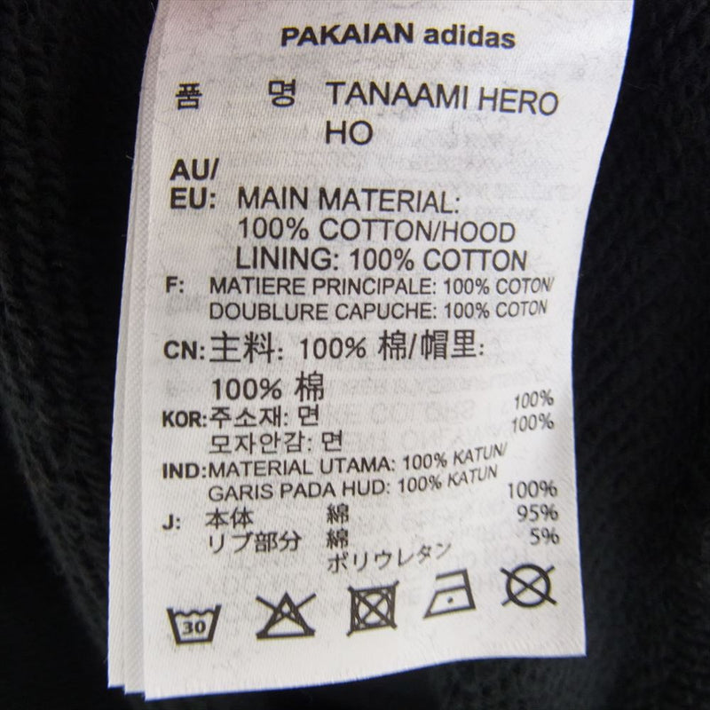 adidas アディダス DV2031 田名網敬一 tanaami Hero Hoodie フーディ スウェット パーカー 刺繍 ブラック系 L【極上美品】【中古】