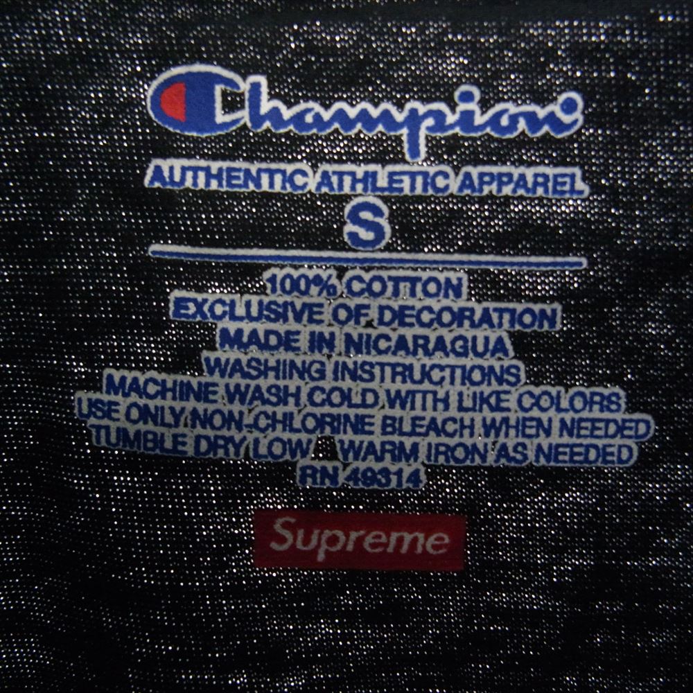 Supreme シュプリーム 19SS Champion Chrome Tee チャンピオン クロム 半袖 Tシャツ ブラック系 S【極上美品】【中古】