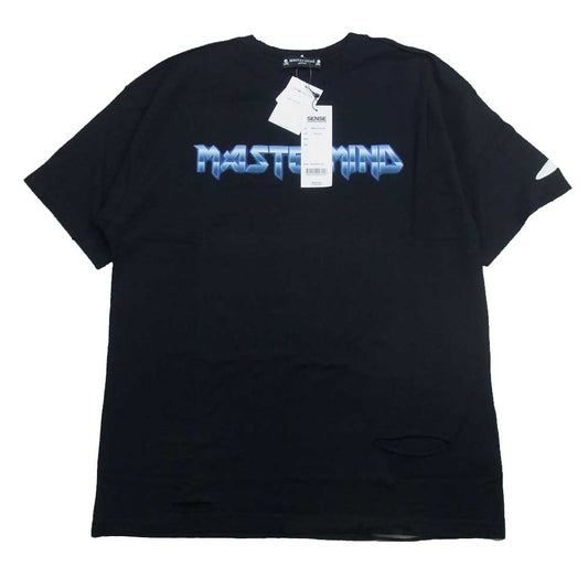 mastermind JAPAN マスターマインドジャパン 17SPMM-TS23-D × SENSE センス ダメージ加工 スカル ロゴ プリント 半袖 Tシャツ ブラック系 S【新古品】【未使用】【中古】