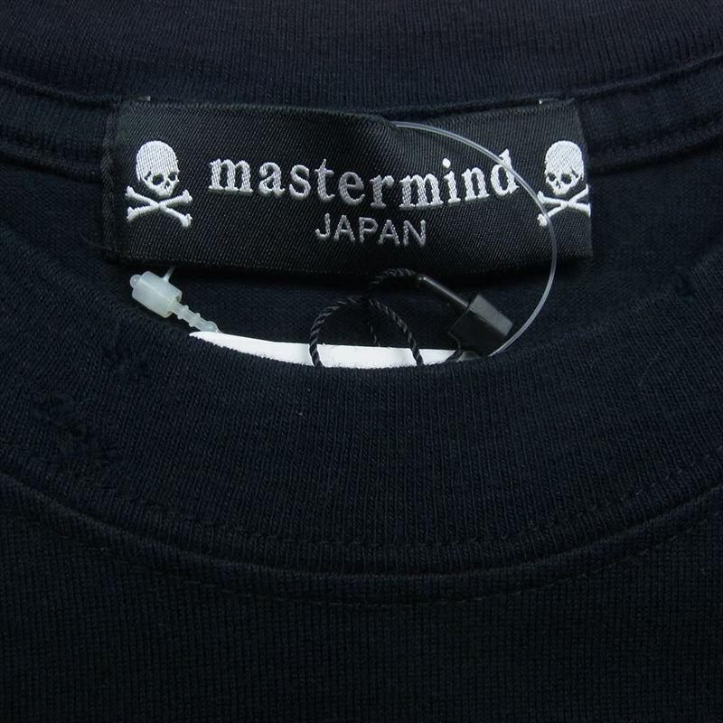 mastermind JAPAN マスターマインドジャパン 17SPMM-TS23-D × SENSE センス ダメージ加工 スカル ロゴ プリント 半袖 Tシャツ ブラック系 S【新古品】【未使用】【中古】
