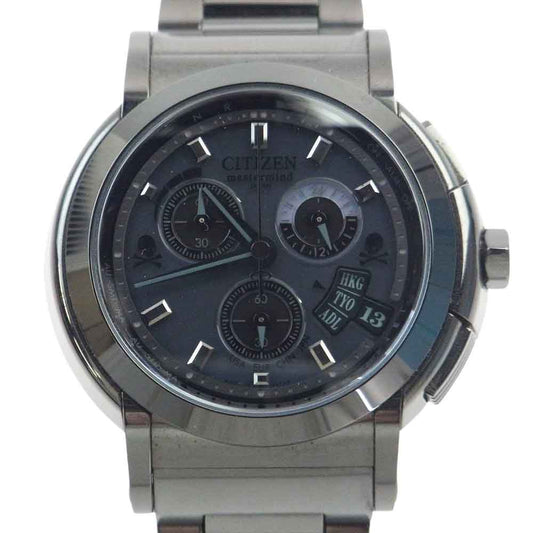 CITIZEN シチズン H610 × MASTERMIND JAPAN マスターマインド 80周年記念 アナログ 腕時計 ブラック系【極上美品】【中古】