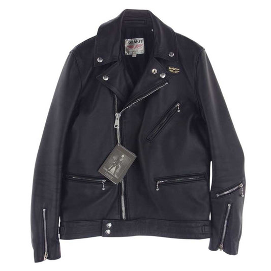 Lewis Leathers ルイスレザー 441T TIGHT FIT CYCLONE タイトフィット サイクロン ダブルライダース レザー ジャケット ブラック系 38【美品】【中古】