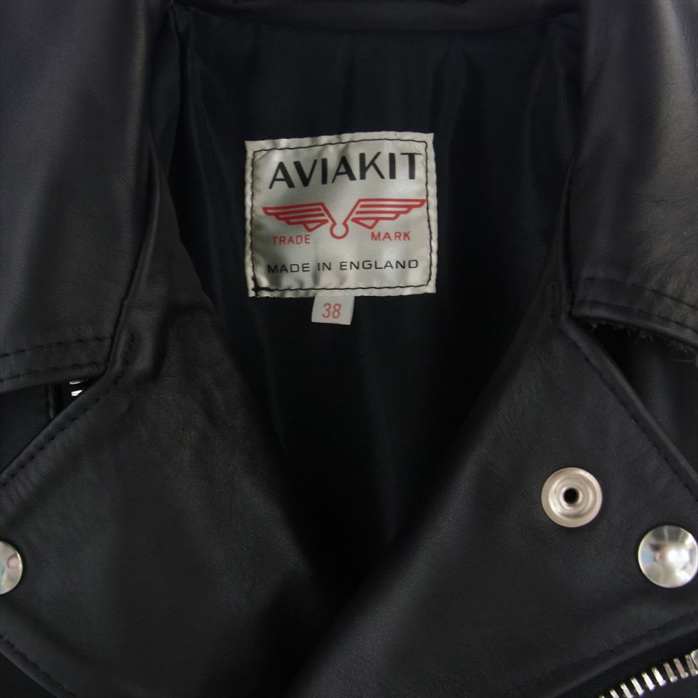 Lewis Leathers ルイスレザー 441T TIGHT FIT CYCLONE タイトフィット サイクロン ダブルライダース レザー ジャケット ブラック系 38【美品】【中古】