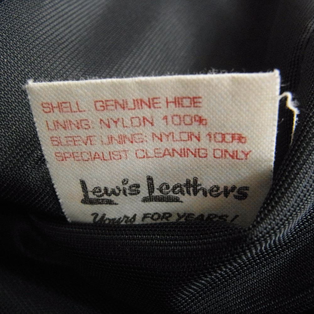 Lewis Leathers ルイスレザー 441T TIGHT FIT CYCLONE タイトフィット サイクロン ダブルライダース レザー ジャケット ブラック系 38【美品】【中古】