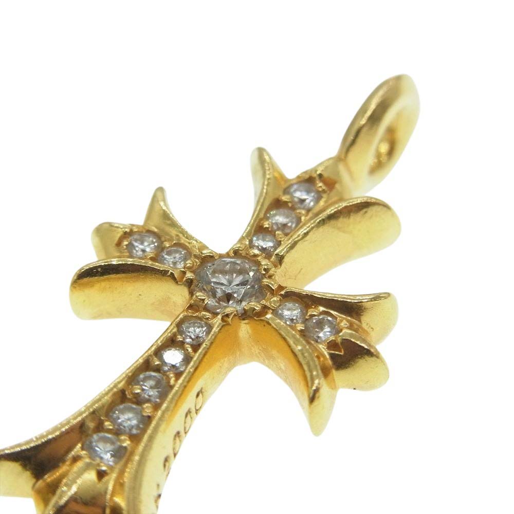 CHROME HEARTS クロムハーツ（原本無） 22K TNY CRSF P/DMND タイニーファットクロス パヴェダイヤ ペンダントトップ ゴールド系【中古】