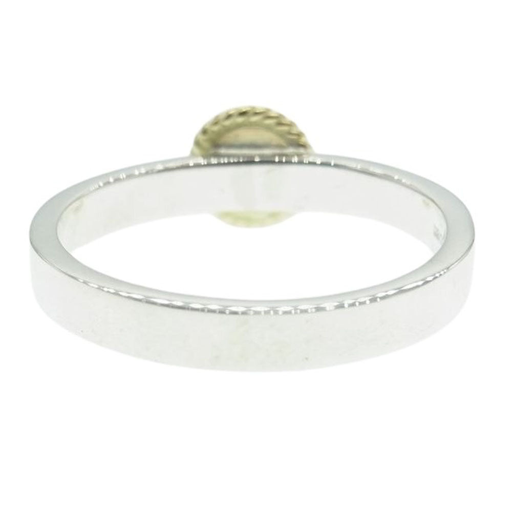 ゴッドサンズ ギャランティ付属 平打ちリング 金縄 アフガナイト 3mm SV925 K18YG シルバー系 14.5号 【中古】