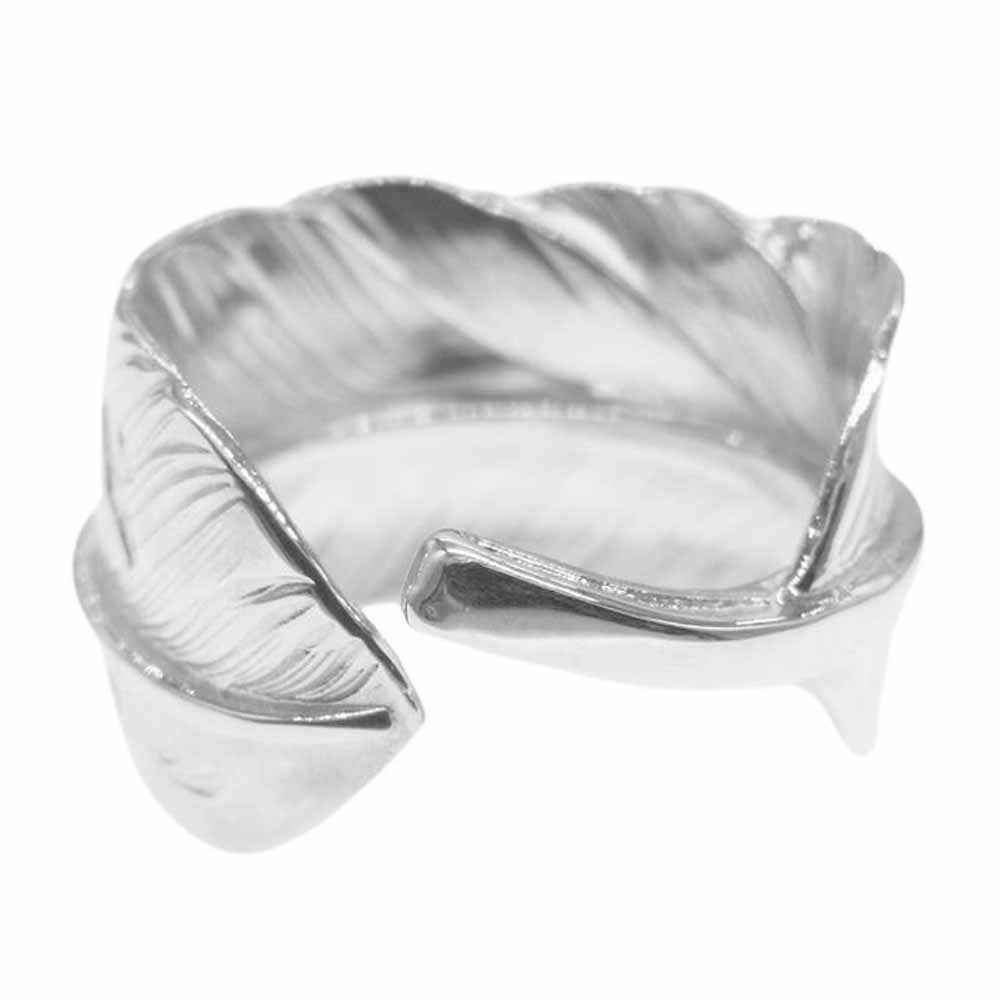 TARO WASHIMI ワシミタロウ 鷲見太郎 ギャランティ付属 L arabesque flight feather 01 ring アラベスク フライト フェザーリング シルバー系 17号【中古】