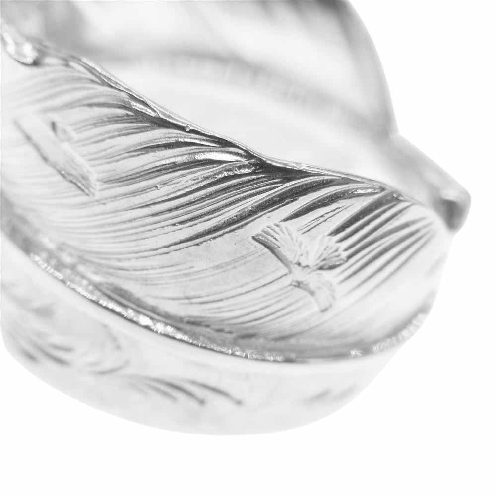 TARO WASHIMI ワシミタロウ 鷲見太郎 ギャランティ付属 L arabesque flight feather 01 ring アラベスク フライト フェザーリング シルバー系 17号【中古】