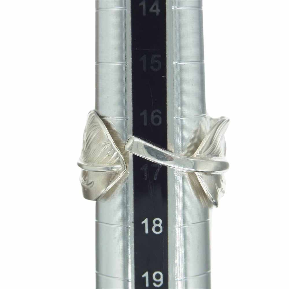 TARO WASHIMI ワシミタロウ 鷲見太郎 ギャランティ付属 L arabesque flight feather 01 ring アラベスク フライト フェザーリング シルバー系 17号【中古】