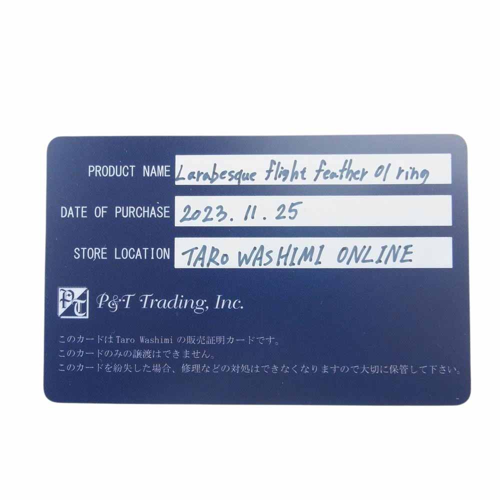 TARO WASHIMI ワシミタロウ 鷲見太郎 ギャランティ付属 L arabesque flight feather 01 ring アラベスク フライト フェザーリング シルバー系 17号【中古】