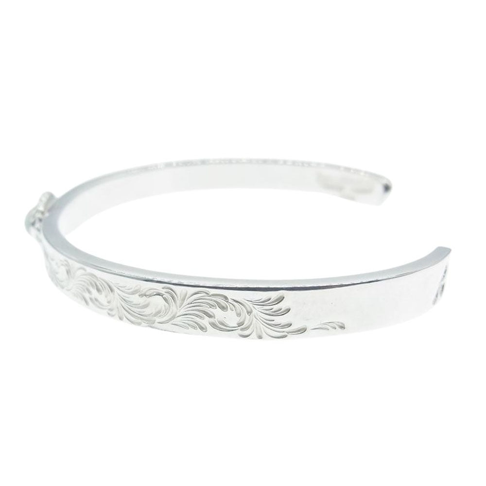 TARO WASHIMI ワシミタロウ 鷲見太郎 ギャランティ付属 M arabesque design 5mm bangle moon stone M アラベスク バングル ムーンストーン シルバー系【中古】