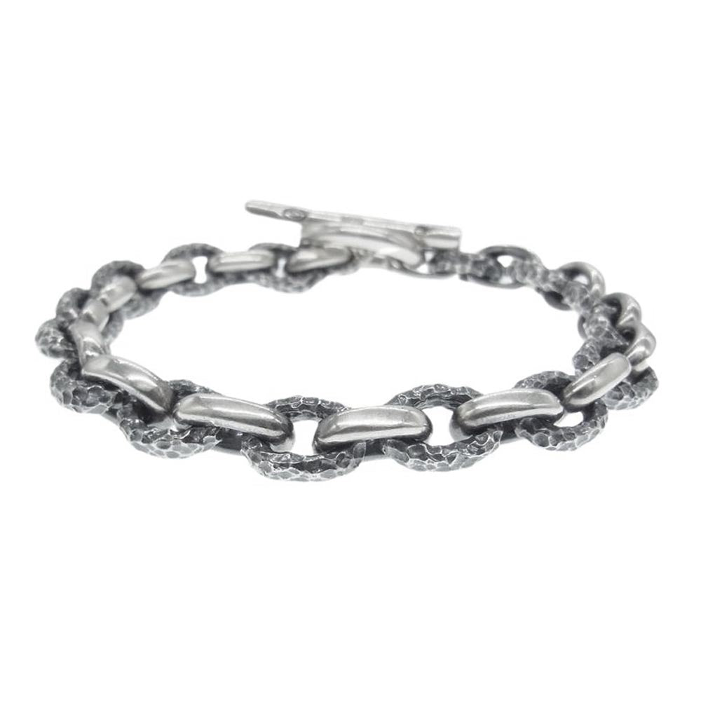 GABOR ガボール GABORATORY ガボラトリーホールディング ギャランティ付属 B-247 ハーフスモールオーバル チゼルド チェーン ブレスレット シルバー系【中古】