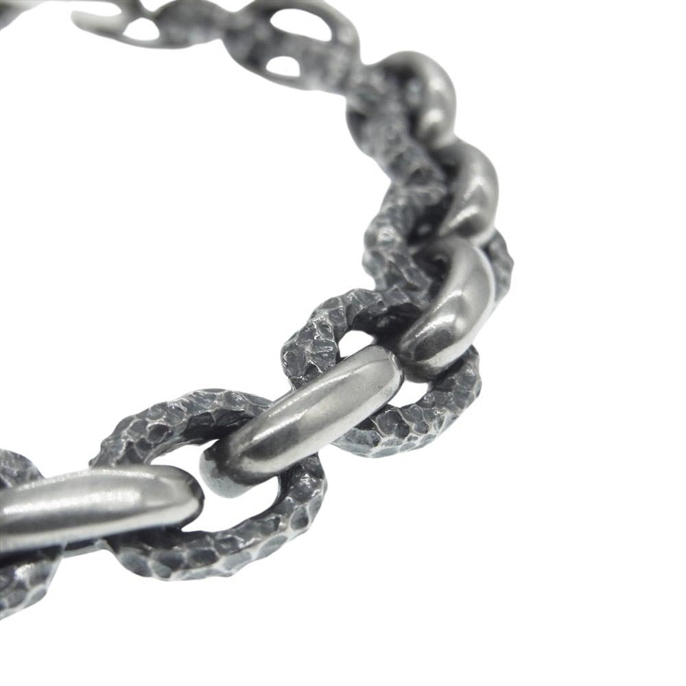 GABOR ガボール GABORATORY ガボラトリーホールディング ギャランティ付属 B-247 ハーフスモールオーバル チゼルド チェーン ブレスレット シルバー系【中古】