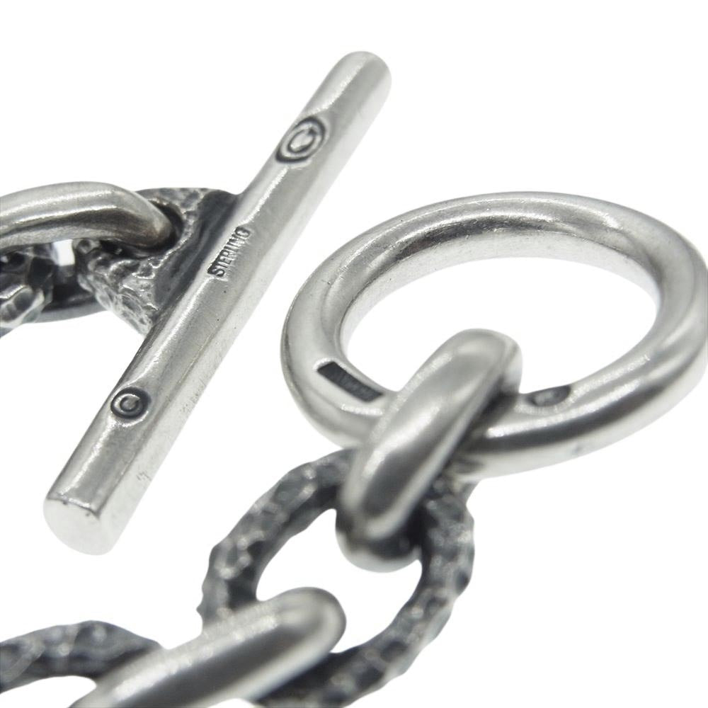 GABOR ガボール GABORATORY ガボラトリーホールディング ギャランティ付属 B-247 ハーフスモールオーバル チゼルド チェーン ブレスレット シルバー系【中古】