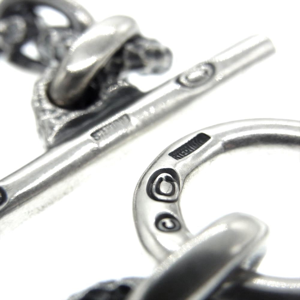 GABOR ガボール GABORATORY ガボラトリーホールディング ギャランティ付属 B-247 ハーフスモールオーバル チゼルド チェーン ブレスレット シルバー系【中古】