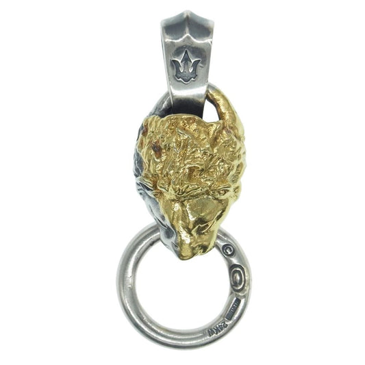 GABOR ガボール GABORATORY ガボラトリーホールディング ギャランティ付属 24K Pure Gold Wrap Lion Pendant ピュアゴールドラップ ライオン ペンダントトップ シルバー系 ゴールド系【中古】