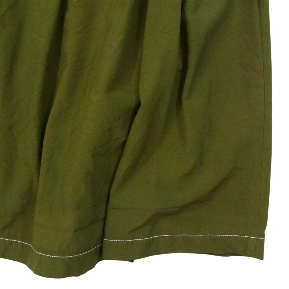 tricot COMME des GARCONS トリココムデギャルソン TS10004 M ウール ステッチワーク ラップ タック スカート カーキ系 M【中古】