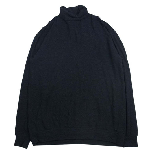 COMOLI コモリ 23AW Y03-05006 ウール 天竺 長袖 タートルネック ニット セーター チャコール系 3【中古】