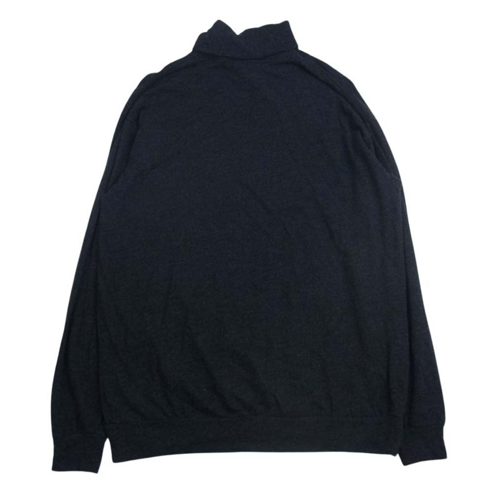 COMOLI コモリ 23AW Y03-05006 ウール 天竺 長袖 タートルネック ニット セーター チャコール系 3【中古】