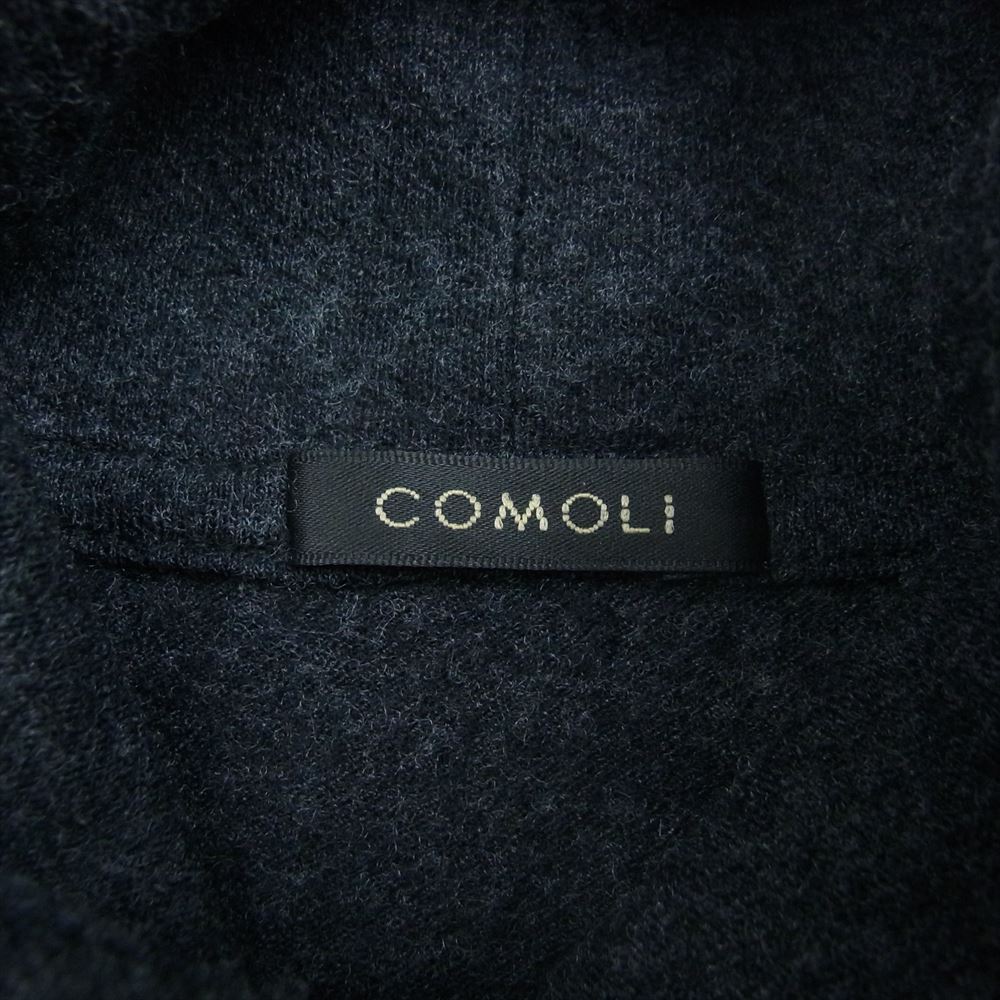 COMOLI コモリ 23AW Y03-05006 ウール 天竺 長袖 タートルネック ニット セーター チャコール系 3【中古】