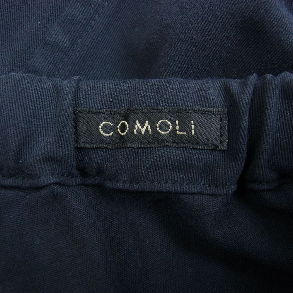 COMOLI コモリ 23AW Y03-03005 コットン 製品染め ドローストリングパンツ イージー ワイド パンツ ダークネイビー系 2【中古】