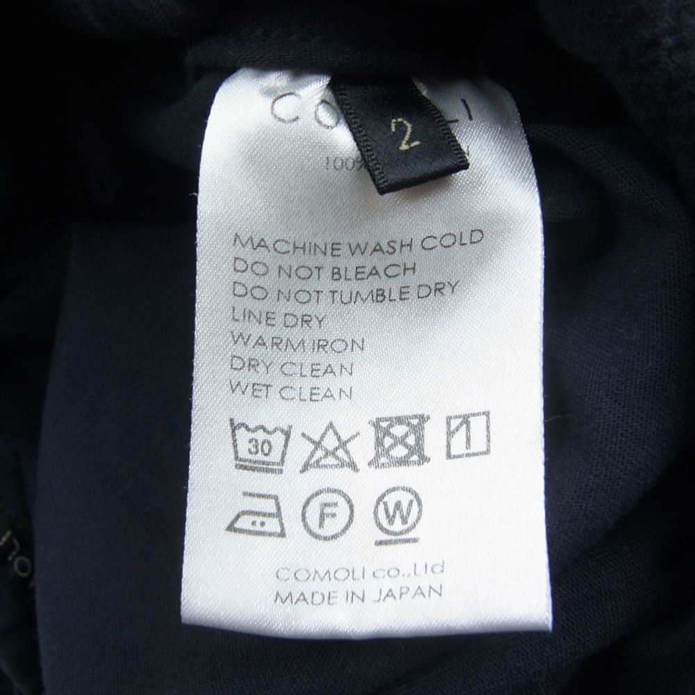COMOLI コモリ 23AW Y03-03005 コットン 製品染め ドローストリングパンツ イージー ワイド パンツ ダークネイビー系 2【中古】