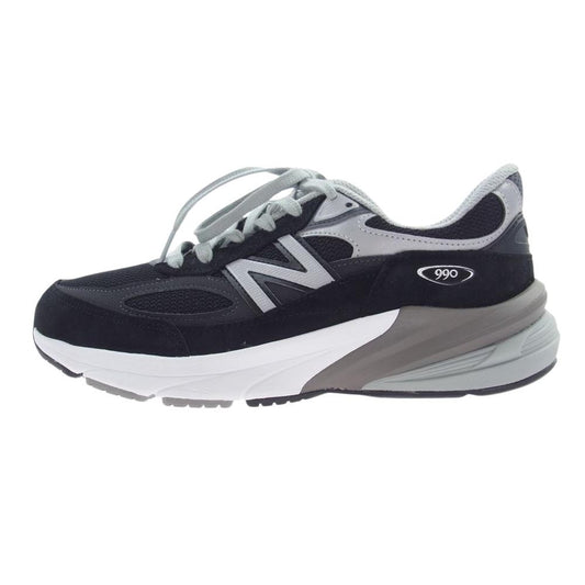 NEW BALANCE ニューバランス M990BK6 USA製 990 V6 ローカットスニーカー ブラック系 グレー系 26.5cm【新古品】【未使用】【中古】